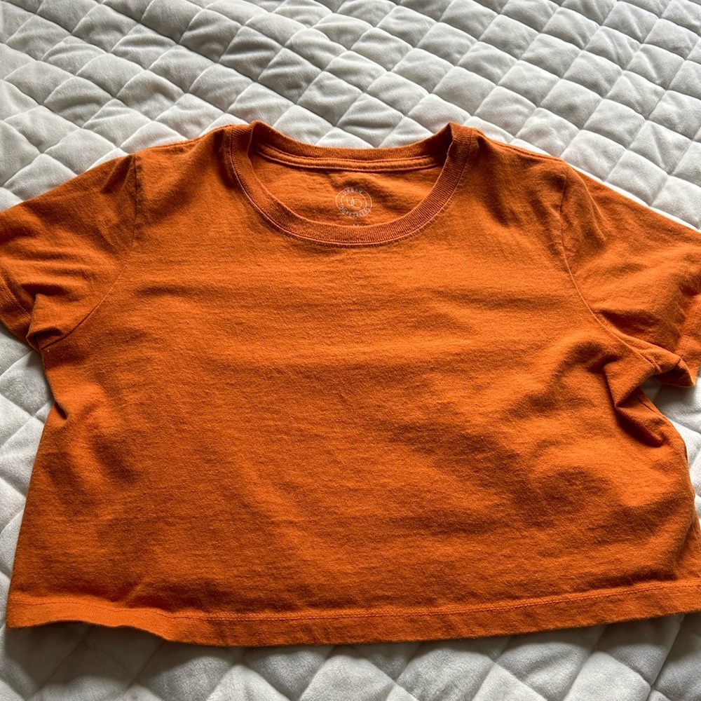 Orange Urban Outfitters Crop Tee